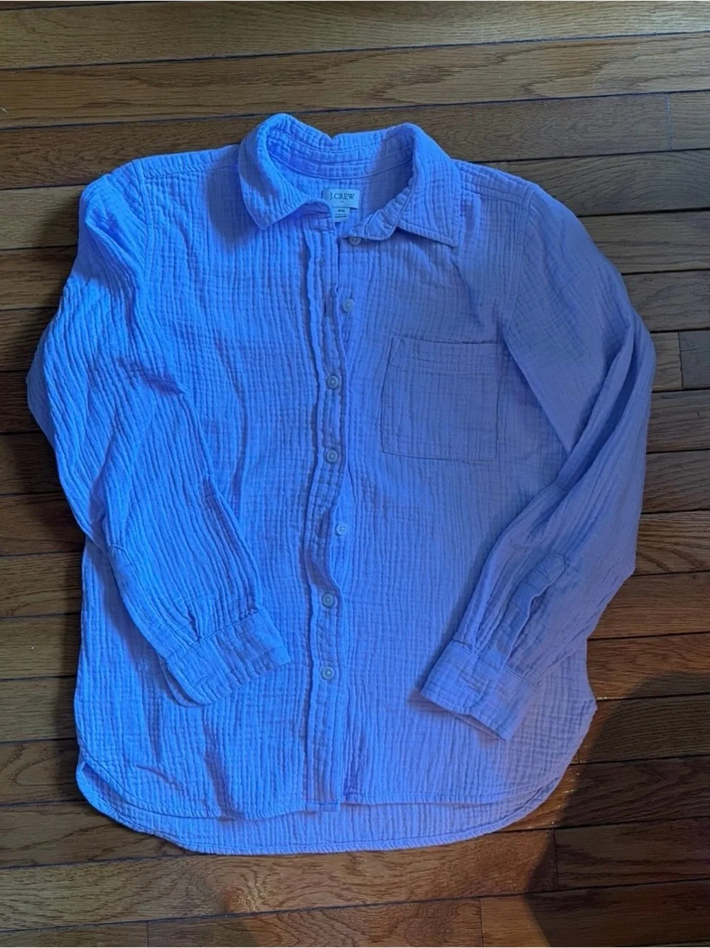 J. Crew Women's Lavender Button-Front Gauze Shirt